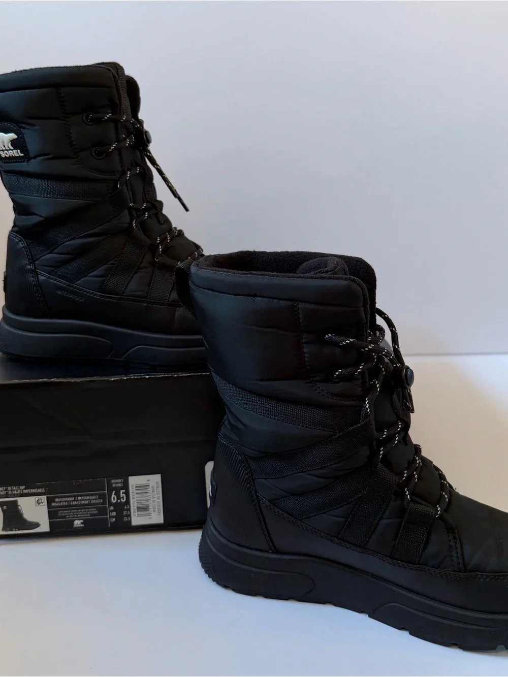 New Sorel Women's Black Insulated Winter Boots size 6.5
